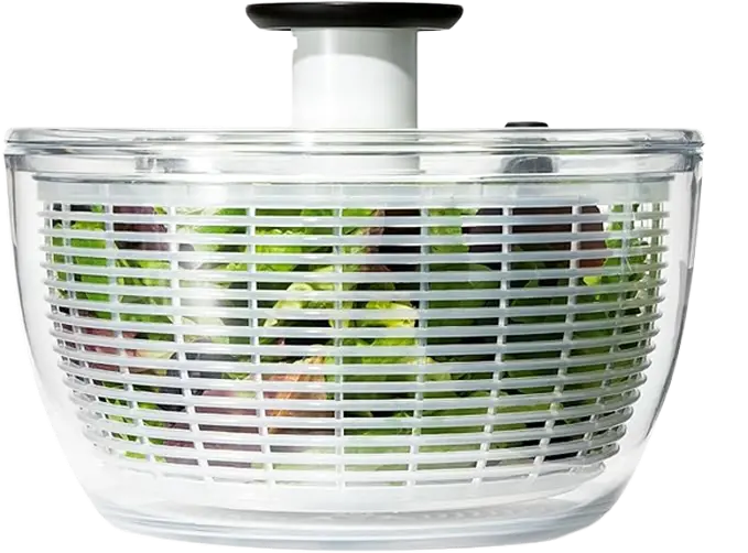 OXO Good Grips Salad Spinner with fresh vegetables